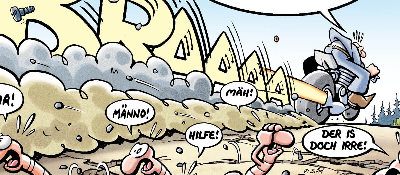 Ausschnitt aus dem Buch WERNER – FREIE BAHN MIT MARZIPAN!!!