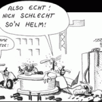 Comic-Ausschnitt WERNER betrunken auf der Baustelle