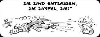 Comic-Strip Chef entlässt Mitarbeiter